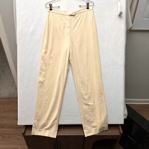 ZANELLA Womens Sz 30 High Waist Lined Silk Trousers Pants Ivory